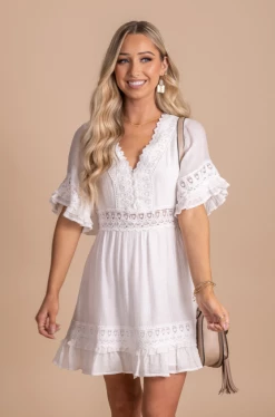 Blu Ivy This Time Around Lace Detail Mini Dress