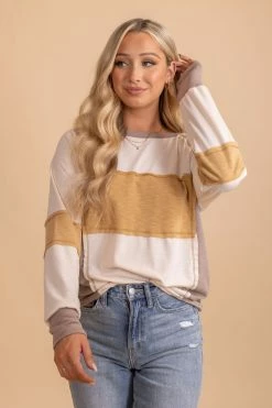 Bibi Be A Light Color Block Long Sleeve Top