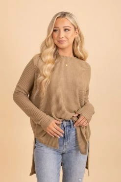 Zenana Beautiful Thinking Waffle Knit Top -bella ella boutique shop 2 80adf3bf f3d9 4c8e 8859 1f81586491d4 5000x