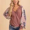 L Love Inc Marigold Medley Faux Wrap Top