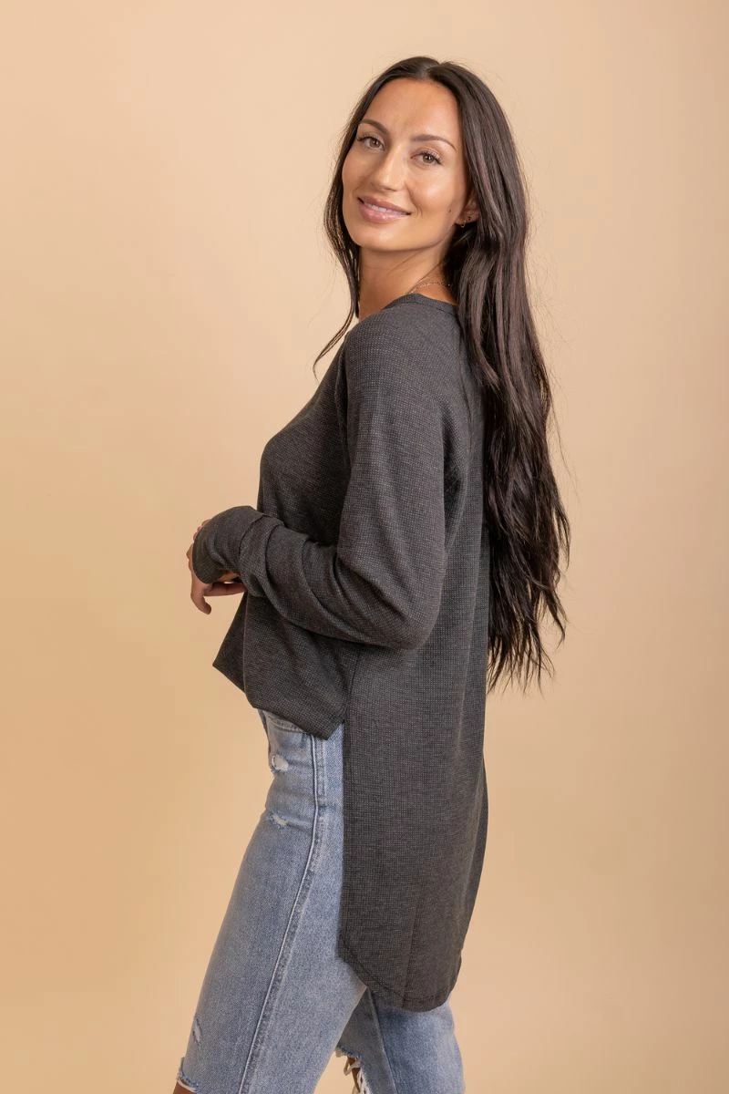 Zenana For Infinite Long Sleeve Waffle Knit Top 6 Zenana For Infinite Long Sleeve Waffle Knit Top - Image 4