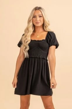 Wholesale Fashion Trends Keep It Classy Black Mini Dress