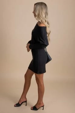 Capella Time Stands Still Off Shoulder Mini Dress - Black 8 Capella Time Stands Still Off Shoulder Mini Dress - Black -bella ella boutique shop 3 b10c1db3 b97d 4007 be94 e7071a5a6aae 5000x
