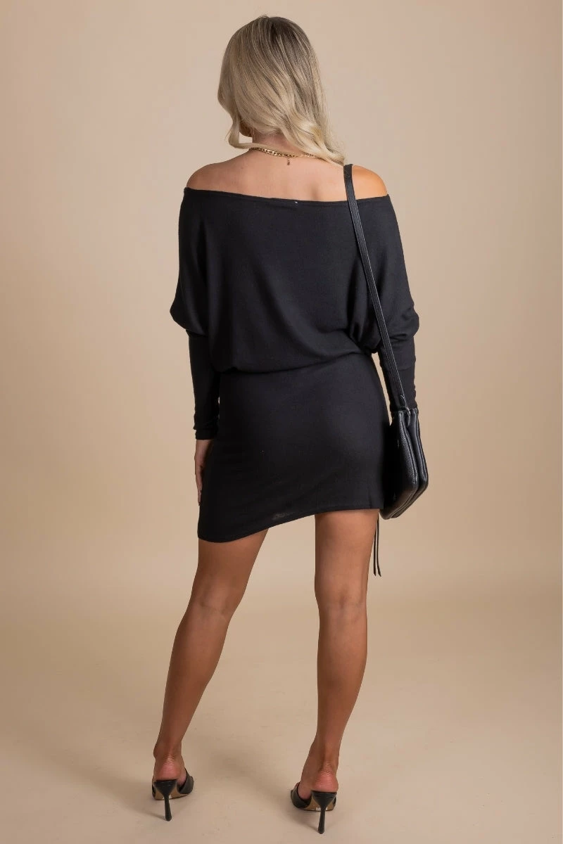 Capella Time Stands Still Off Shoulder Mini Dress - Black 6 Capella Time Stands Still Off Shoulder Mini Dress - Black - Image 4