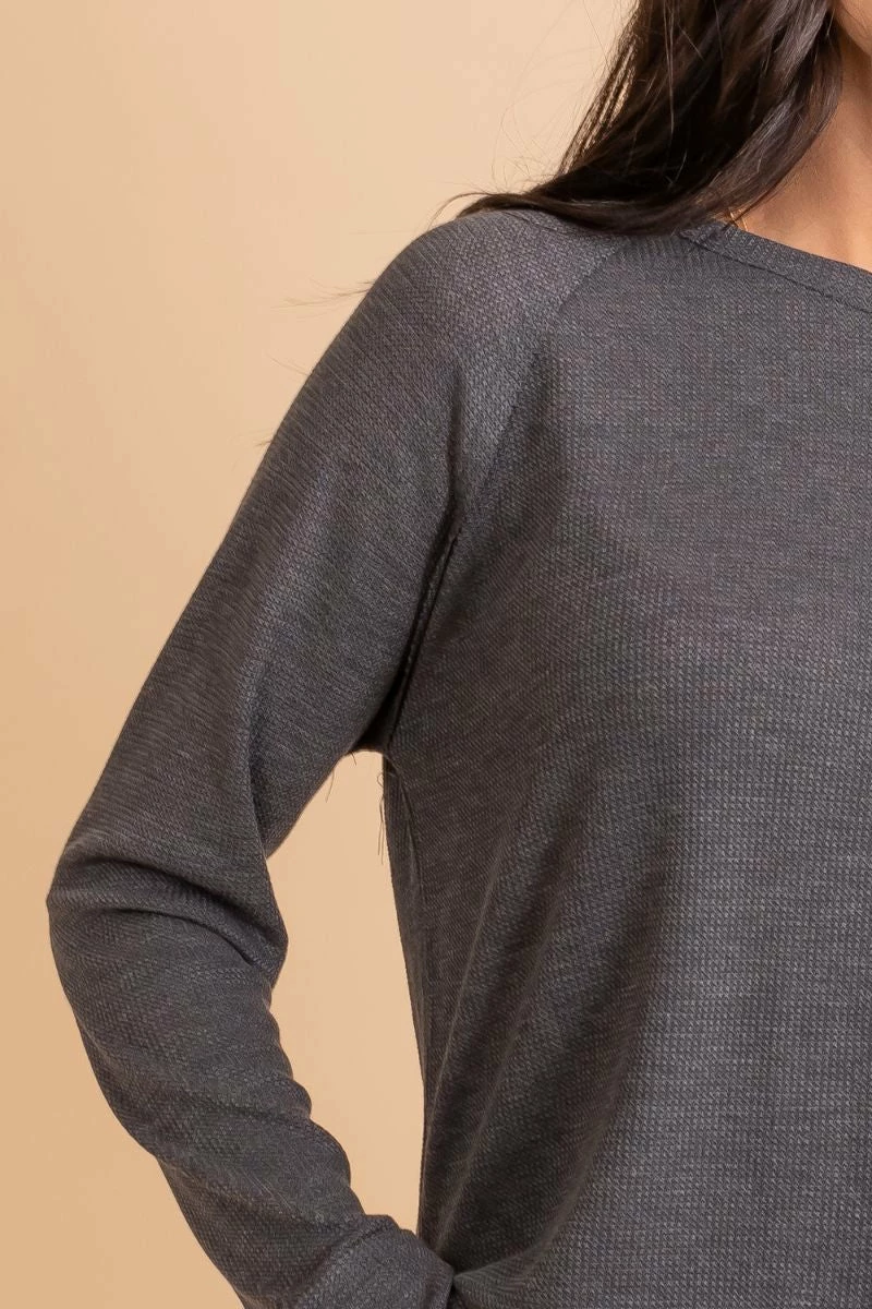 Zenana For Infinite Long Sleeve Waffle Knit Top 8 Zenana For Infinite Long Sleeve Waffle Knit Top - Image 6