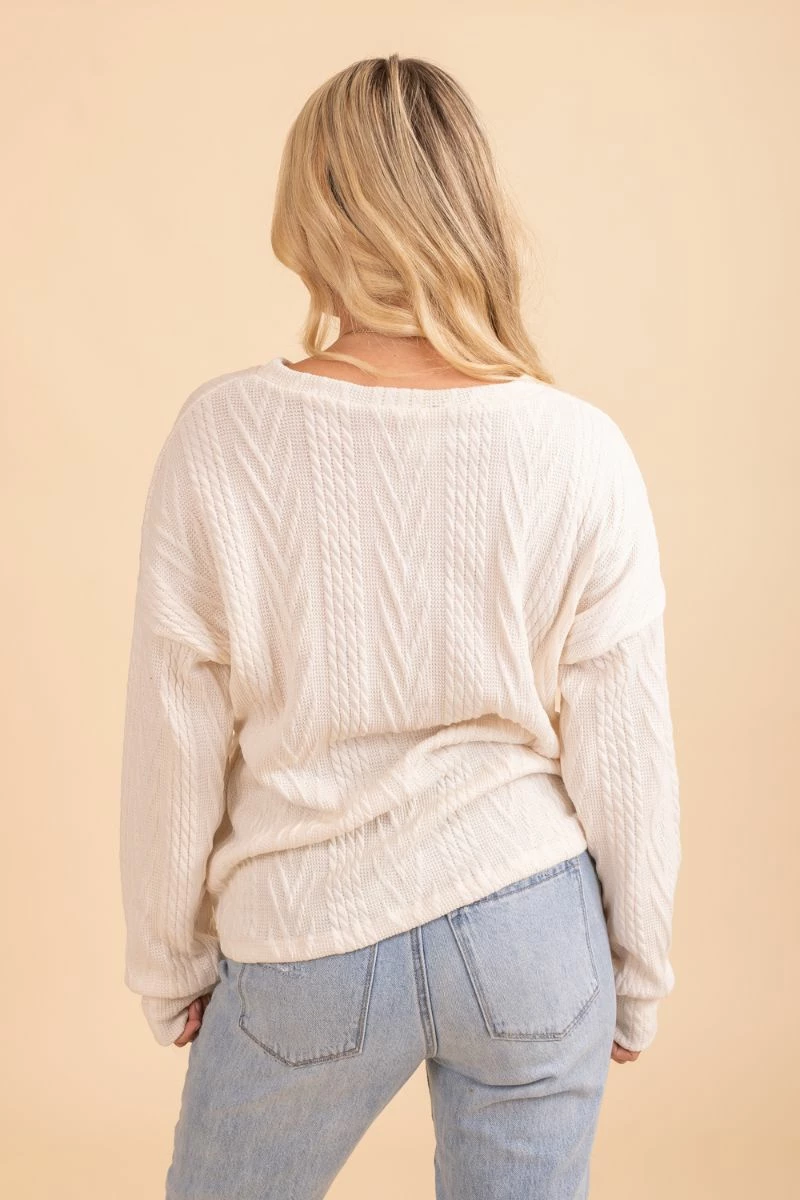 7th Ray Cozy And Content Long Sleeve Pullover Sweater 5 7th Ray Cozy And Content Long Sleeve Pullover Sweater - Image 3