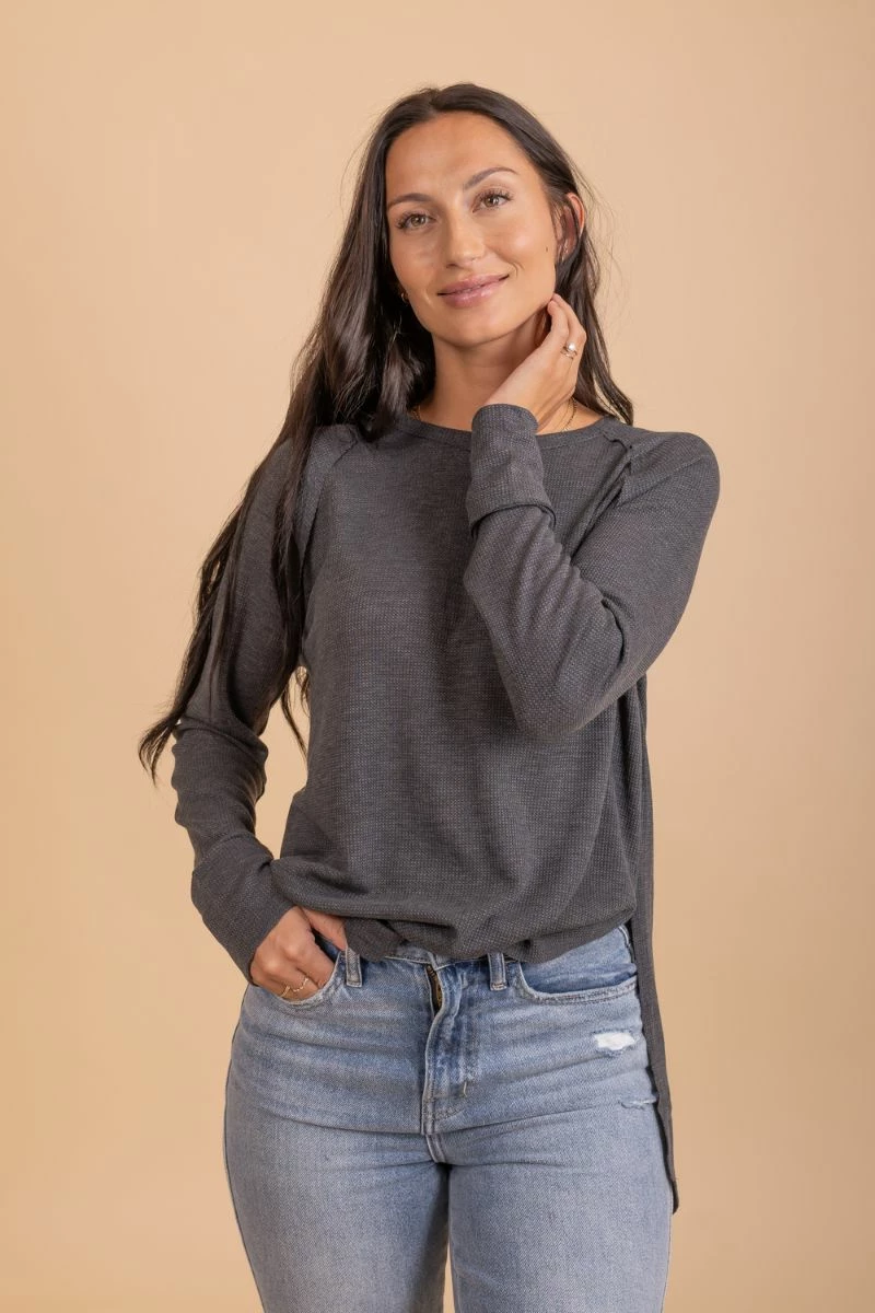 Zenana For Infinite Long Sleeve Waffle Knit Top 7 Zenana For Infinite Long Sleeve Waffle Knit Top - Image 5