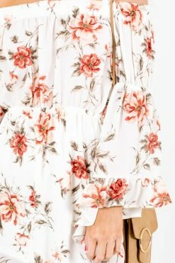 Wholesale Fashion Square Always My Dream White Floral Mini Dress -bella ella boutique shop AlwaysMyDreamWhiteDressDetail 5000x