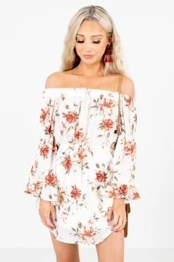 Wholesale Fashion Square Always My Dream White Floral Mini Dress -bella ella boutique shop AlwaysMyDreamWhiteDressFront 5000x