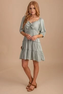 L Love Inc Among The Tulips Tiered Mini Dress -bella ella boutique shop AmongTheTulipsTieredMiniDress LightGreenside 5000x