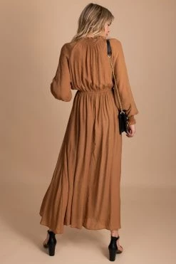 Wishlist Aspire To Inspire Long Sleeve Maxi Dress 21 Wishlist Aspire To Inspire Long Sleeve Maxi Dress -bella ella boutique shop AspireToInspire Long Sleeve Maxi Dress brown 3 5000x