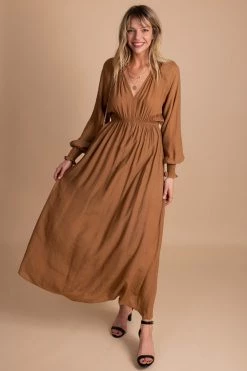 Wishlist Aspire To Inspire Long Sleeve Maxi Dress 18 Wishlist Aspire To Inspire Long Sleeve Maxi Dress -bella ella boutique shop AspireToInspire Long Sleeve Maxi Dress brown 5000x