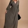 Wishlist Aspire To Inspire Long Sleeve Maxi Dress -bella ella boutique shop AspireToInspire Long Sleeve Maxi Dress olive 5000x