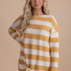 Bella Ella Boutique Oh So Sweet Mustard Striped Top 1 Bella Ella Boutique Oh So Sweet Mustard Striped Top -bella ella boutique shop BELLAELLA 12.15.21 1939 1 5000x