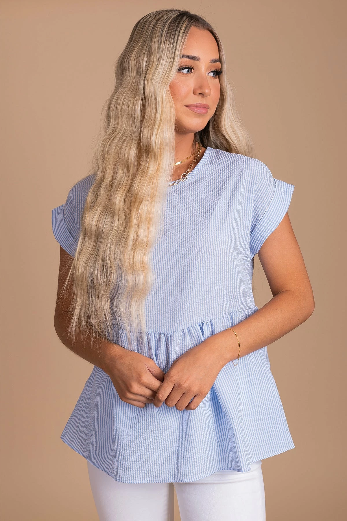 2 Hearts Around Town Peplum Top 5 2 Hearts Around Town Peplum Top - Image 3