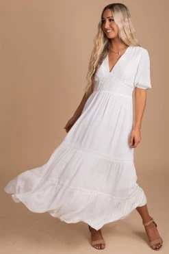 Listicle Be A Wildflower Maxi Dress - White