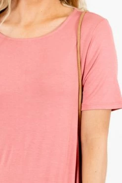 Zenana Beautiful Dream Knee-Length Dress -bella ella boutique shop BeautifulDreamPinkDressDetail 5000x