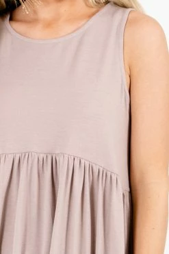 Zenana Best Friend Tank Top -bella ella boutique shop BestFriendTankBrownDetail 5000x