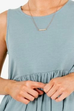 Zenana Best Friend Tank Top -bella ella boutique shop BestFriendTankTopGreenDetail 5000x