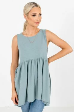 Zenana Best Friend Tank Top -bella ella boutique shop BestFriendTankTopGreenFront 5000x