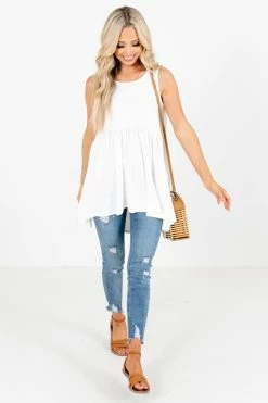 Zenana Best Friend Tank Top -bella ella boutique shop BestFriendTankTopWhiteFullFront 5000x