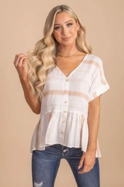 Mine & E&M Bright Eyes Button-Up Top -bella ella boutique shop BrightEyesButton UpTopfront 5000x