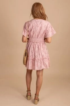 Blu Ivy Bring On Spring Eyelet Mini Dress -bella ella boutique shop BringOnSpringEyeletMiniDressback 5000x