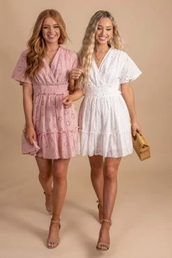 Blu Ivy Bring On Spring Eyelet Mini Dress -bella ella boutique shop BringOnSpringEyeletMiniDresstogether 5000x