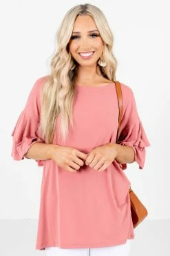 Zenana Build Your Dream Ruffle Top 26 Zenana Build Your Dream Ruffle Top -bella ella boutique shop BuildYourDreamTopPinkFront 5000x