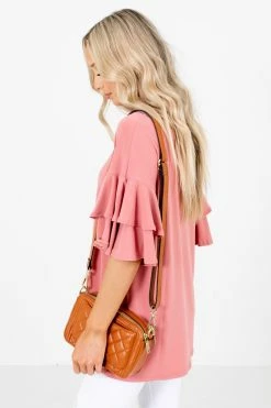 Zenana Build Your Dream Ruffle Top 27 Zenana Build Your Dream Ruffle Top -bella ella boutique shop BuildYourDreamTopPinkSide 5000x