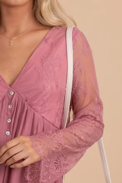 Polagram Can't Say Goodnight Mini Dress -bella ella boutique shop Can tSayGoodnightMiniDress Detailpink 5000x