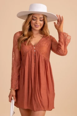 Polagram Can't Say Goodnight Mini Dress -bella ella boutique shop Can tSayGoodnightMiniDress Frontorange 5000x