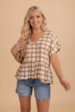 Blu Pepper Courage To Fly Plaid Top