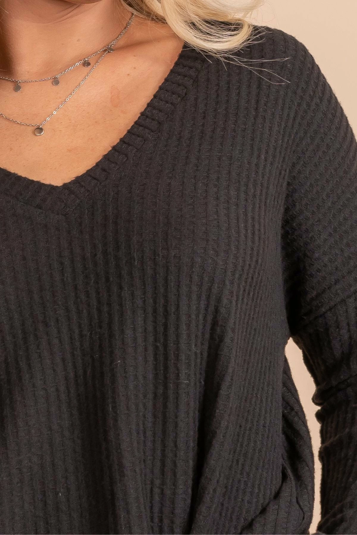 Zenana Spiced Cider V-Neck Waffle Top 29 Zenana Spiced Cider V-Neck Waffle Top - Image 27