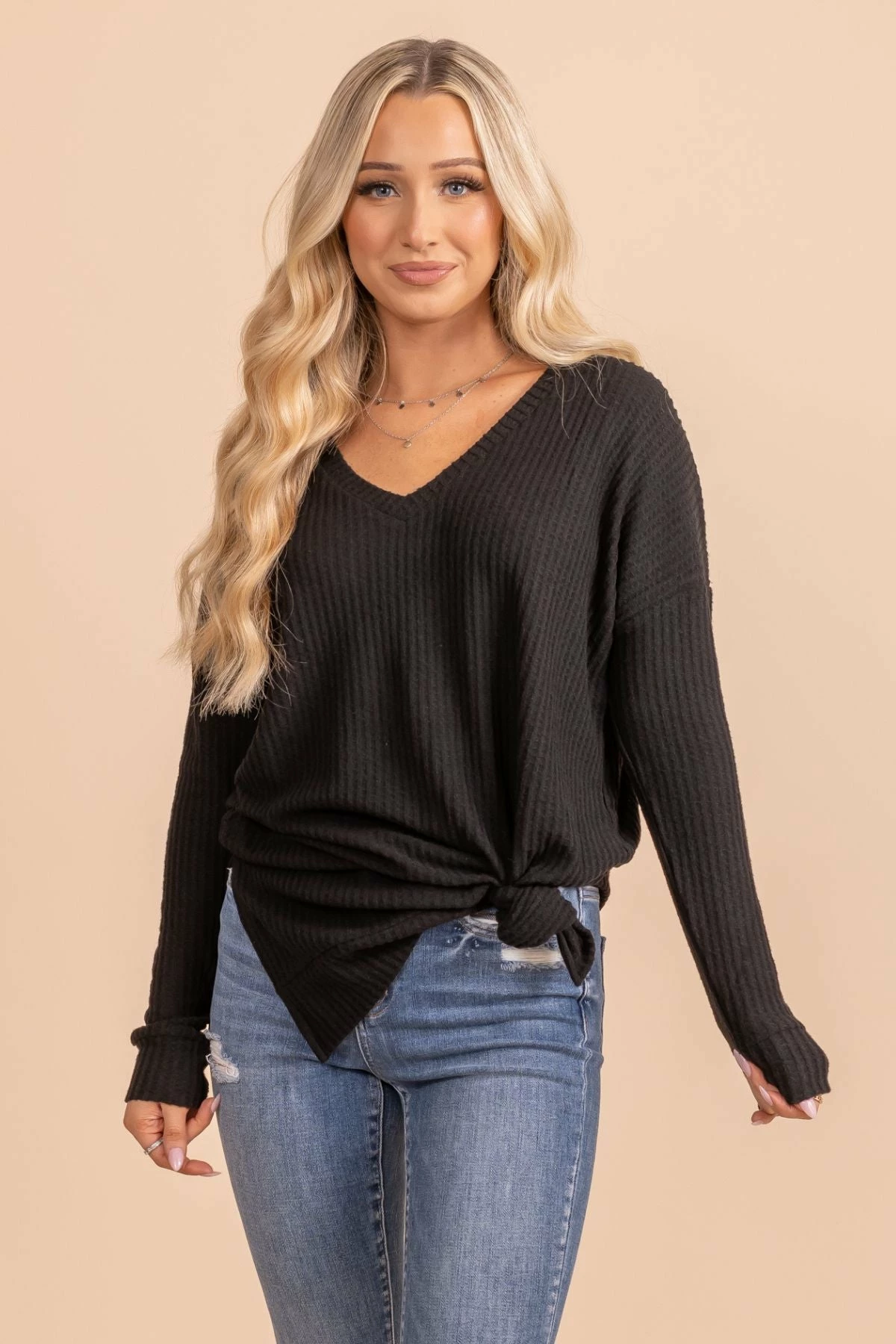 Zenana Spiced Cider V-Neck Waffle Top 28 Zenana Spiced Cider V-Neck Waffle Top - Image 26