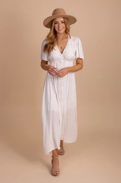 In Loom Embracing All Of You Embroidered Midi Dress