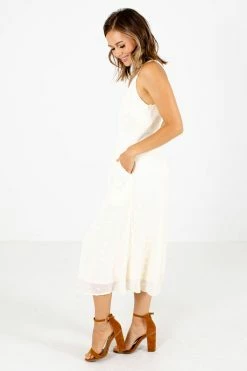 Listicle Escape Reality Midi Dress -bella ella boutique shop Escape Reality Cream Dress Side 5000x