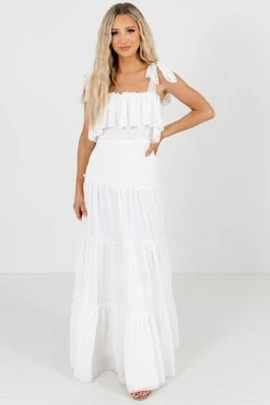 Bella Ella Boutique Feel The Romance White Maxi Dress