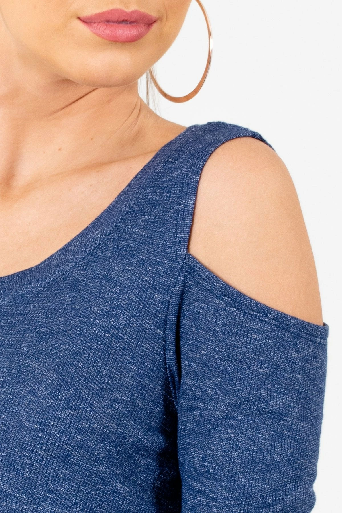 Bella Ella Boutique Fine By Me Blue Cold Shoulder Top 5 Bella Ella Boutique Fine By Me Blue Cold Shoulder Top - Image 3