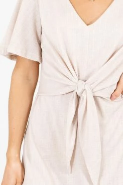 Bella Ella Boutique Finishing Touch Knee-Length Dress 12 Bella Ella Boutique Finishing Touch Knee-Length Dress -bella ella boutique shop Finishing Touch Beige Dress Detail 5000x