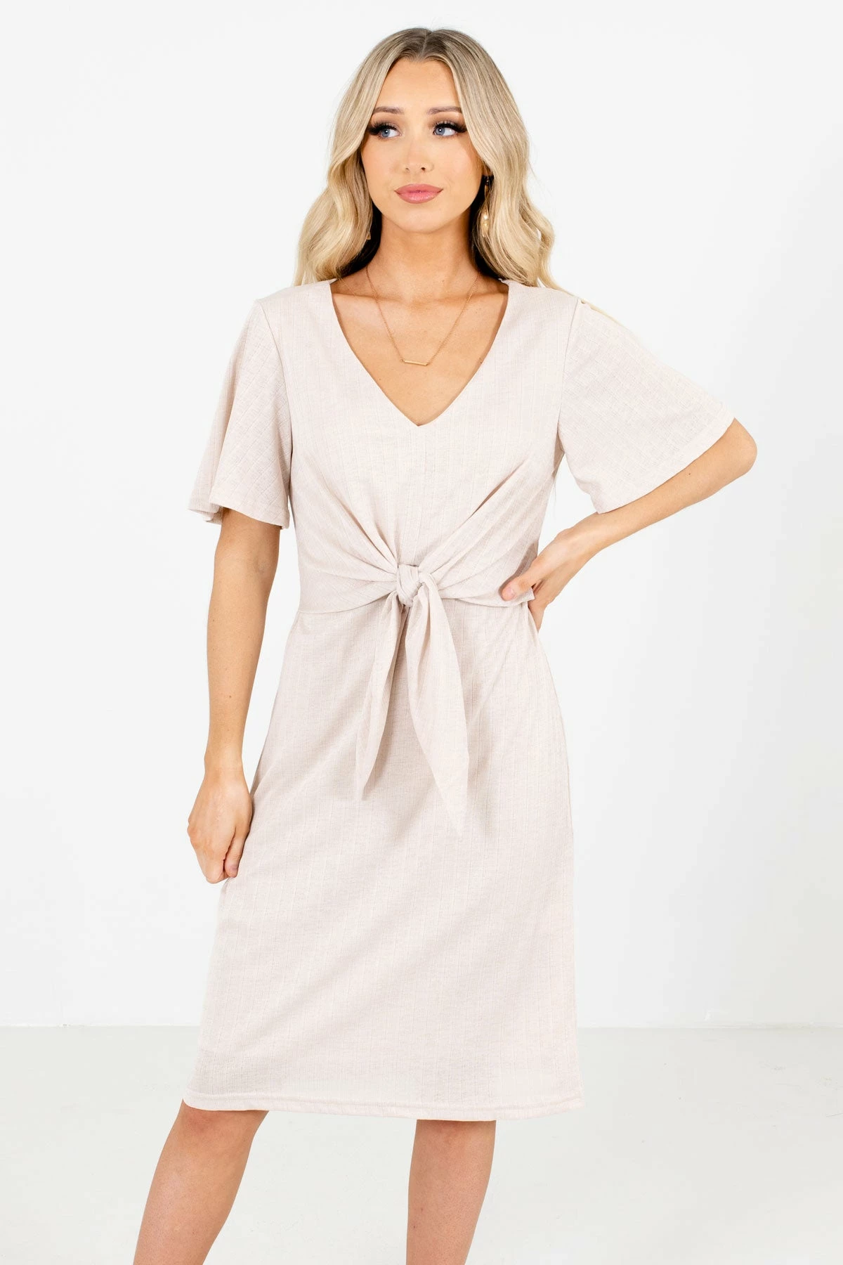 Bella Ella Boutique Finishing Touch Knee-Length Dress 3 Bella Ella Boutique Finishing Touch Knee-Length Dress