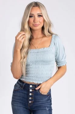 Lovetree From The Shore Crop Top 34 Lovetree From The Shore Crop Top -bella ella boutique shop FromTheShore Crop Top Mint 5000x