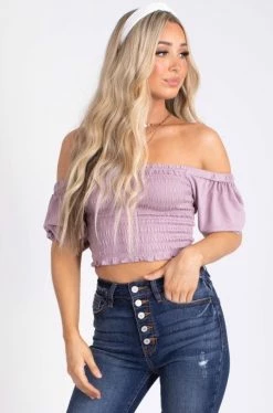 Lovetree From The Shore Crop Top 37 Lovetree From The Shore Crop Top -bella ella boutique shop FromTheShore Crop Top Purple 3 5000x