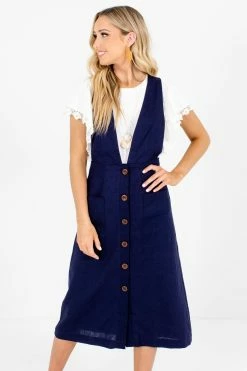 Bella Ella Boutique Gal Pal Blue Midi Dress