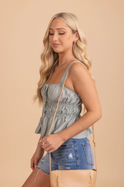 E&M/Mine Glow Day Tiered Tank Top -bella ella boutique shop GlowDayTieredTop Side 5000x