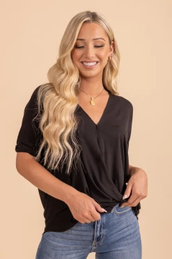 Zenana Going Steady Short Sleeve Blouse