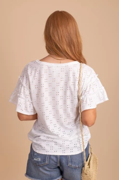 Bibi Just You & I Eyelet Top 19 Bibi Just You & I Eyelet Top -bella ella boutique shop JustYou IEyeletTop WhiteBack 5000x