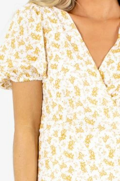 In Loom Keep Calm Honey Yellow Floral Midi Dress 10 In Loom Keep Calm Honey Yellow Floral Midi Dress -bella ella boutique shop Keep Calm Honey Yellow Dress Detail 5000x