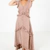 Wishlist Kiss You Goodnight Brown Maxi Dress -bella ella boutique shop Kiss You Goodnight Brown Dress Front 5000x