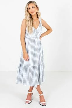 Bella Ella Boutique Love Like Mine White Patterned Midi Dress